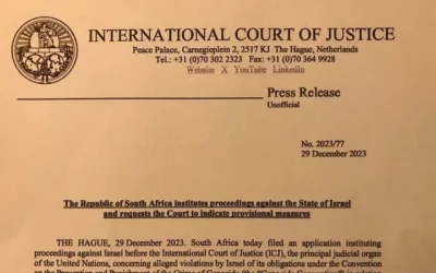Support South Africa’s case against Israel at the ICJ